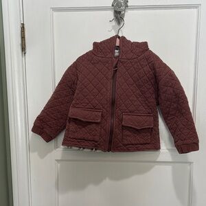 Makemake quilted hooded zip front jacket size 4-5